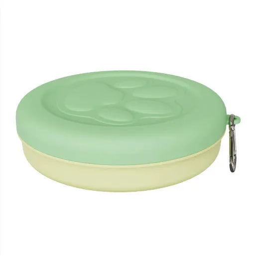 Portable dog food and water bowl in multiple colour options with L and S size variations