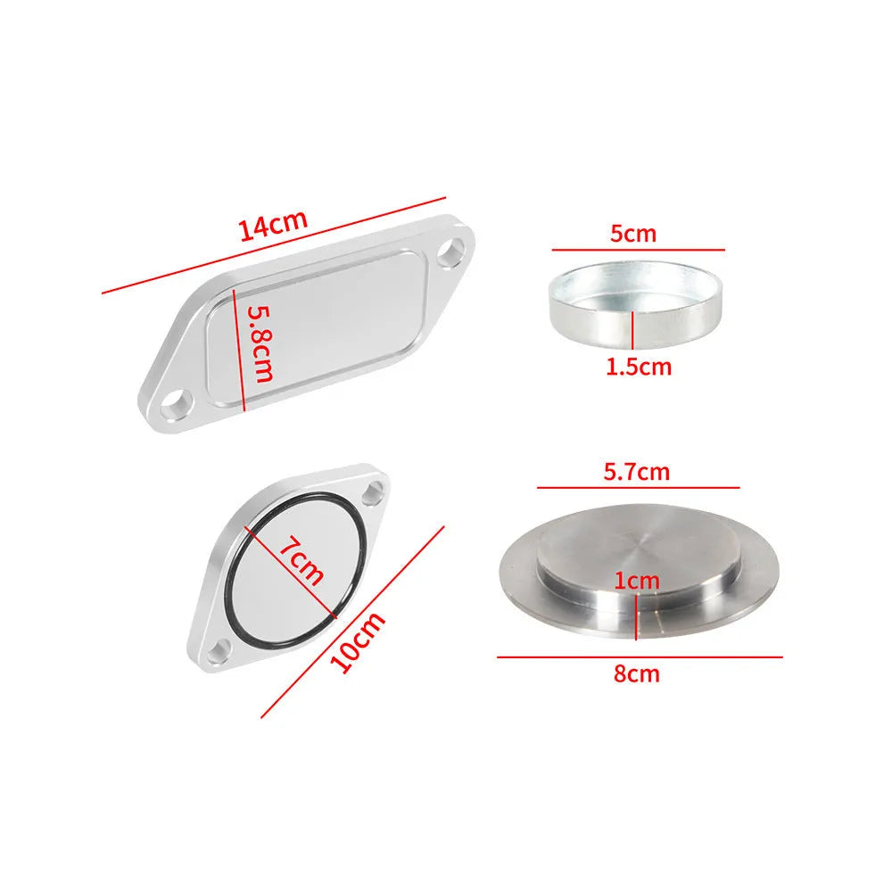 Silver aluminium alloy automotive valve cover engine component