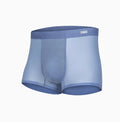 Men's seamless lightweight sports underwear in black, shown flat, highlighting the antibacterial crotch panel.