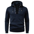 Men's Zipper Design Casual Hooded Drawstring Sweatshirt Polyester Fiber Pullover Slim Fit Hoodie in Black Dark Gray Navy Blue S M L XL 2XL for Daily Wear Large Size