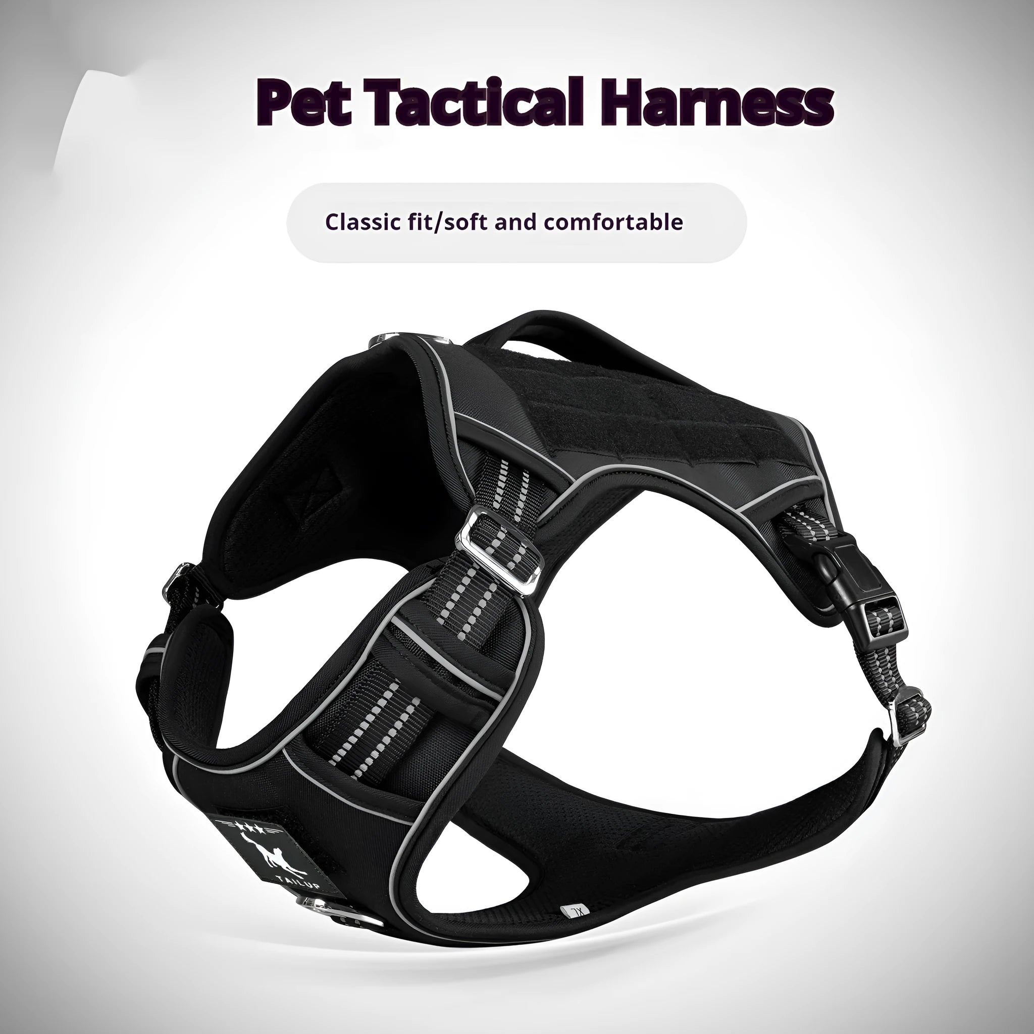 Oxford cloth tactical chest strap harness for working dogs in search and rescue operations