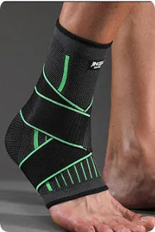 Sports ankle support for basketball running mountaineering in orange black green colours