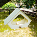 Iron bird nest feeder with rain cover in European modern simple style for garden decoration