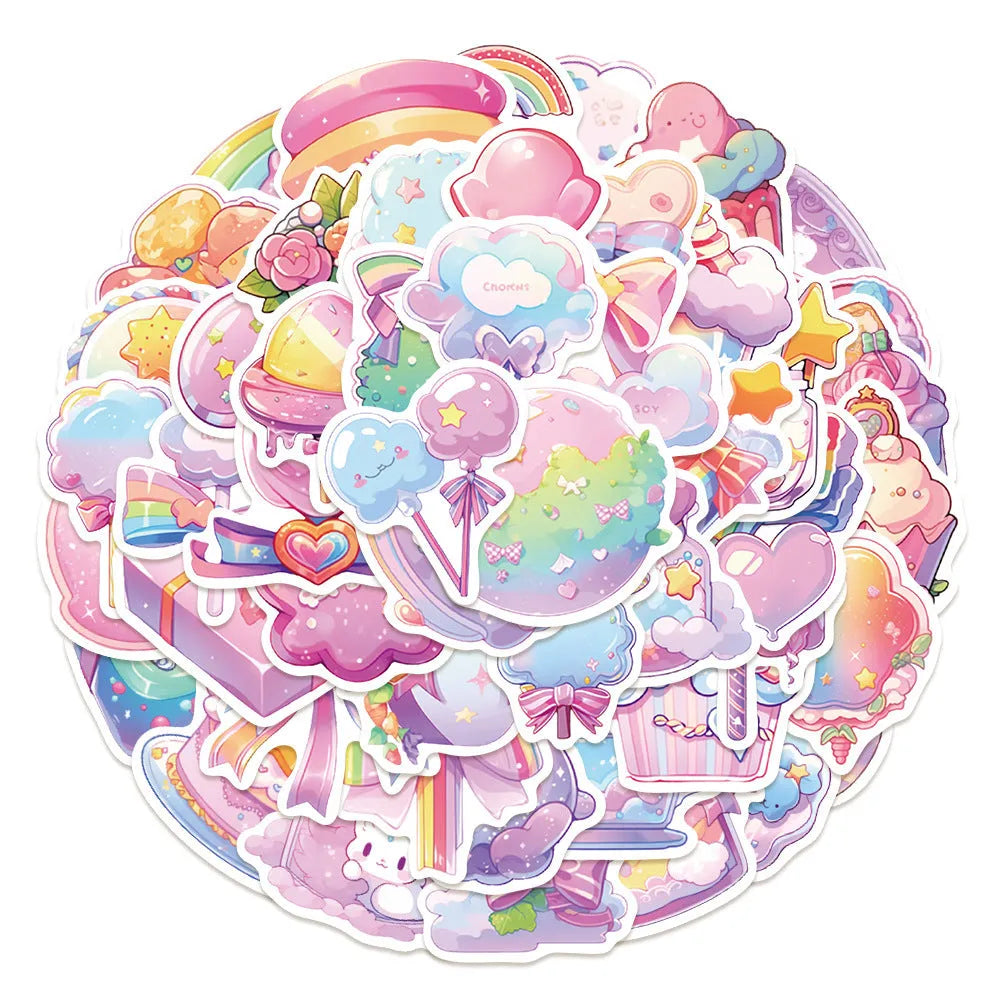 Fresh candy small objects waterproof decorative stickers measuring 4-7cm for journal and planner decoration