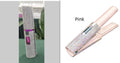 2-in-1 electric USB hair straightening brush with ceramic coating in green