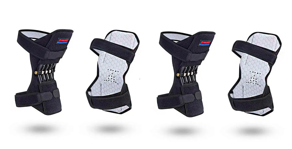 Adjustable spring knee brace patella support for mountaineering and sports activities
