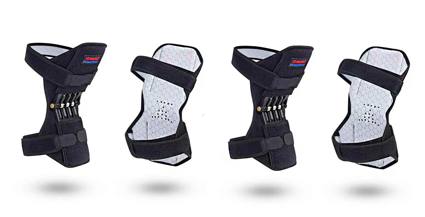 Adjustable spring knee brace patella support for mountaineering and sports activities