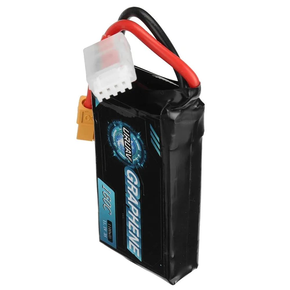 7.4V 1200mAh lithium polymer RC battery for model cars and ships.
