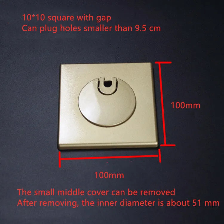 Square ABS plastic decorative covering ring with 3M adhesive for wall hole concealment