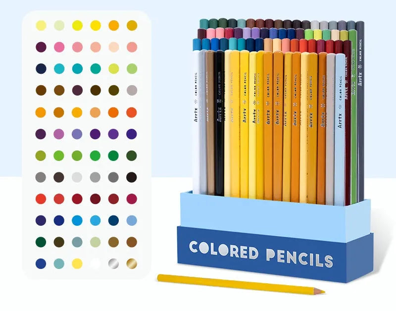 Boxed set of soft core colour pencils with basswood barrels, available in 72 or 126 colour options for art students