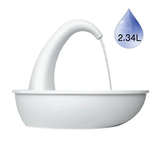 Automatic pet water dispenser with fountain flow, 2.36L plastic, silent pump