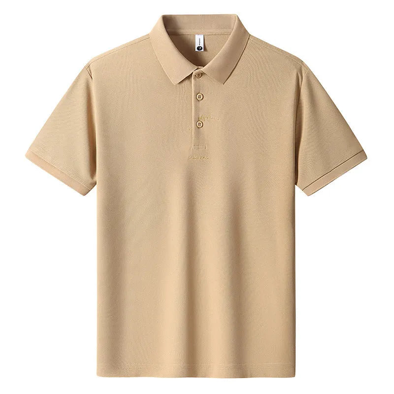 Men's loose fit cotton T-shirt with a large letter pattern print on the front, shown in multiple colour options.