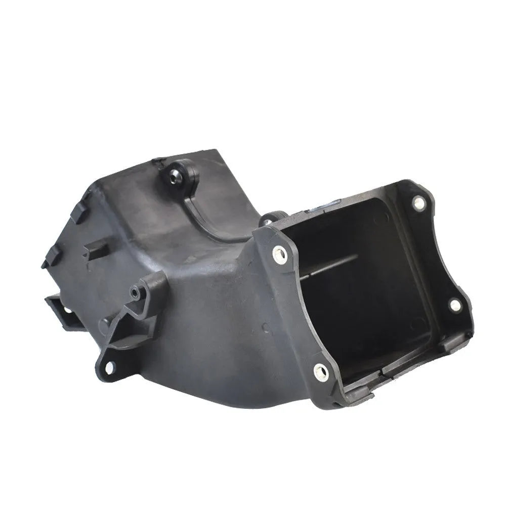 Black motorcycle ventilation intake pipe for Yamaha models showing size.