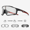 TR90 photochromic cycling sports goggles with a semi-rimless frame in one of 14 available colours.