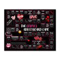 Couple drinking board game on photo cloth with drunk love theme and double game board