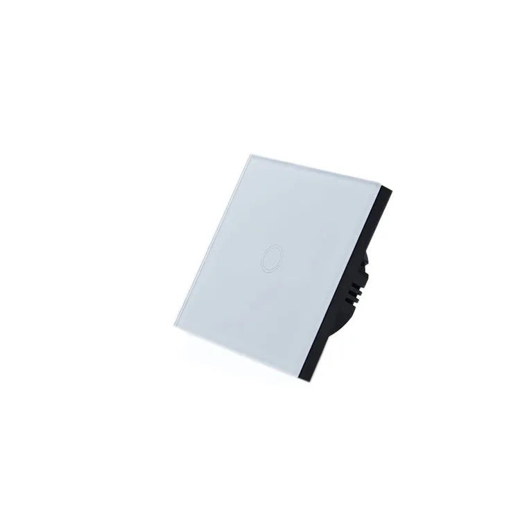 Touch switch 86-type panel in black, golden or white with tempered glass surface for lighting control