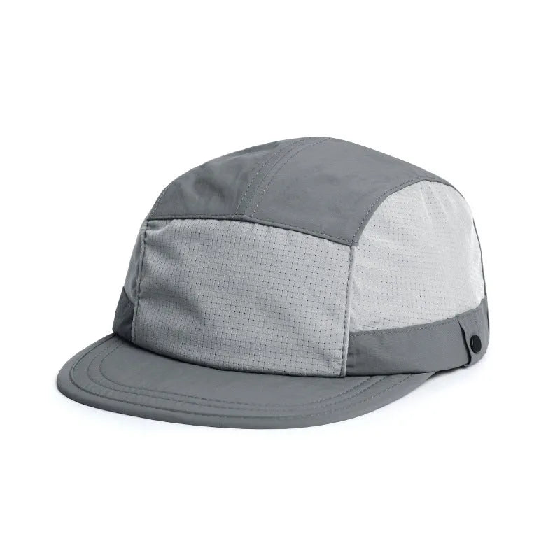 Breathable sun hat with dome crown in quick-drying polyester fabric