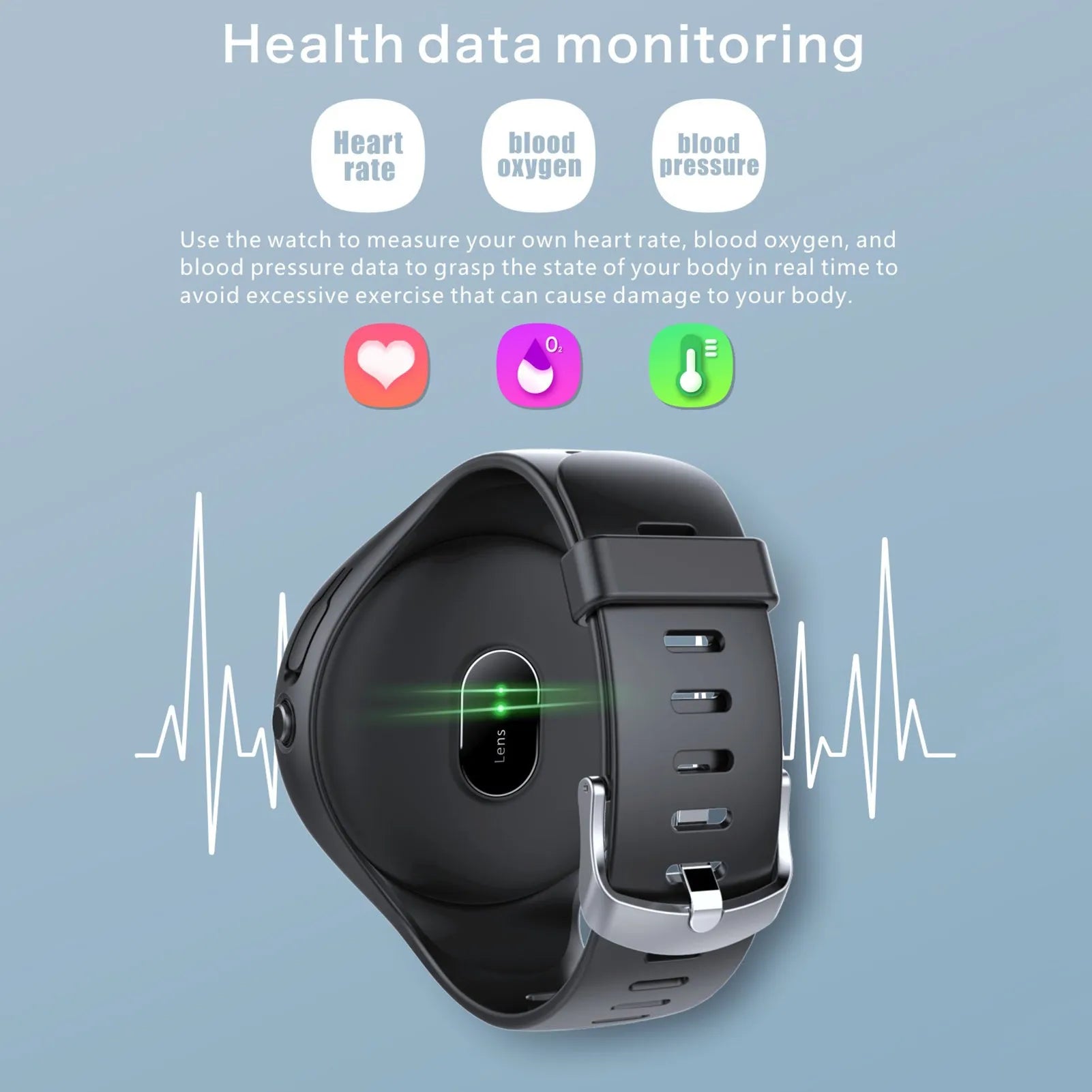 Black Bluetooth headset and smart bracelet combo showing detachable TWS earphones and sports watch display