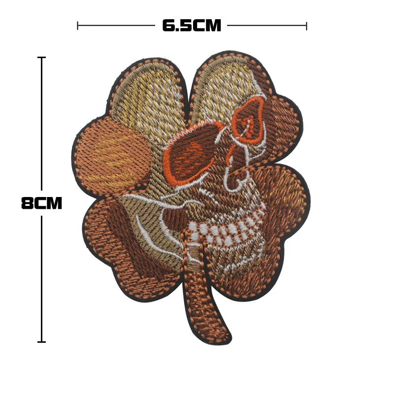 Outdoor embroidered fabric badge with Velcro backing in various military and natural colour patterns