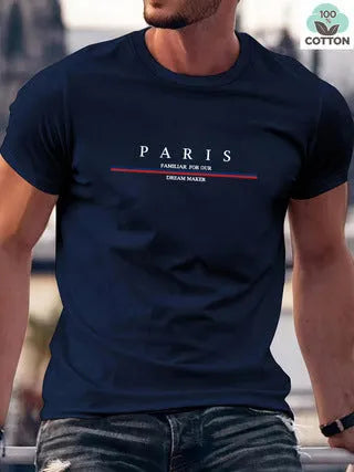 Men's loose fit pure cotton t-shirt with printed letter design in apricot colour.