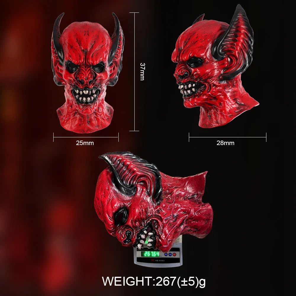Red bat-shaped party hood mask made from RP foam for Halloween and costume events