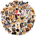 Realistic dog facial expression sticker pack with 100 sheets in Nordic style animal designs