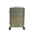 20-inch front opening suitcase with dry wet separation compartments in black, green, silver or white colours