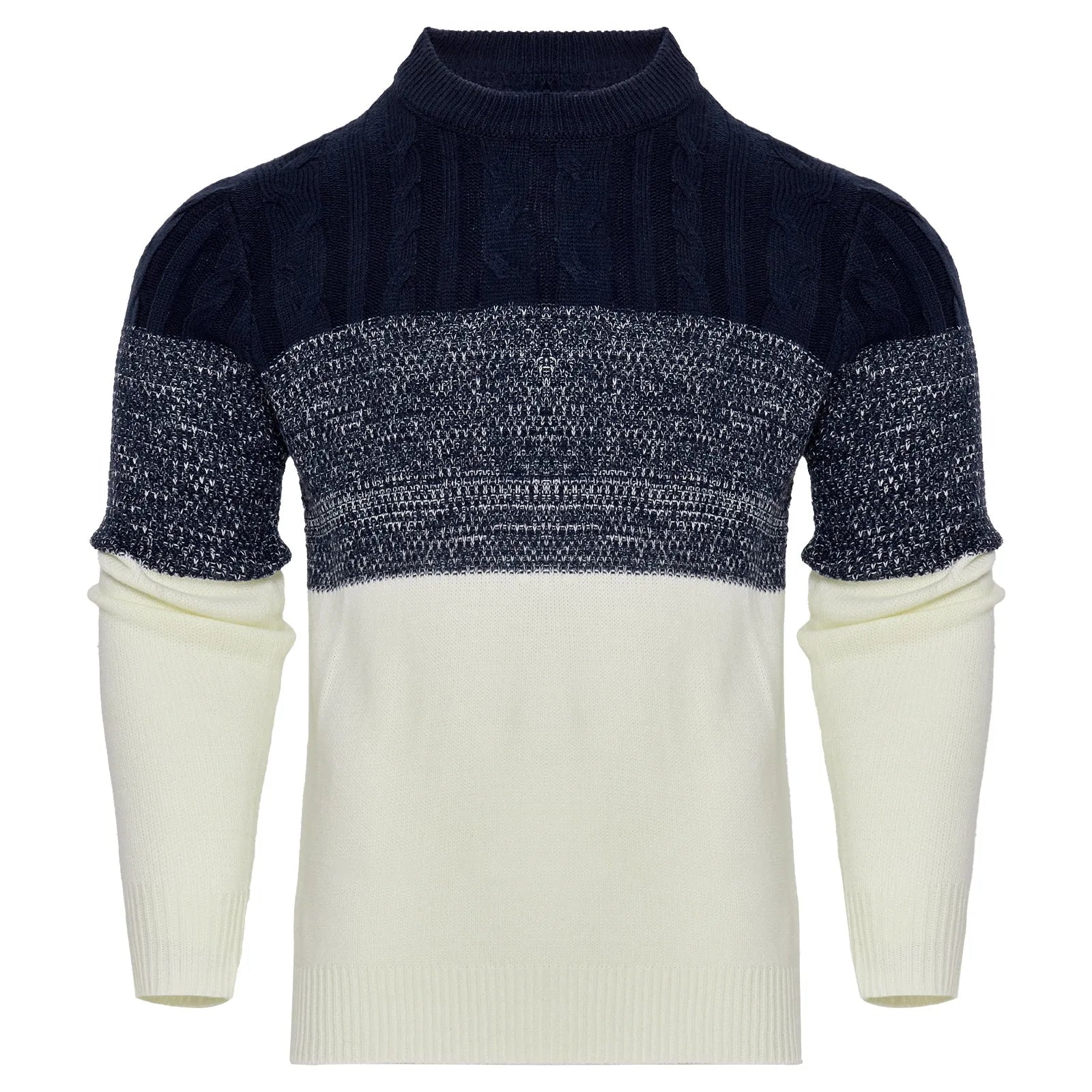 Men's knitted pullover sweater with long sleeves for autumn and winter wear