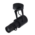 Black aluminium LED surface-mounted spotlight with 20W 3000K warm light output