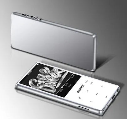 Portable sports MP3 music player with 2.4-inch touch screen in black, silver, blue, or red colour options