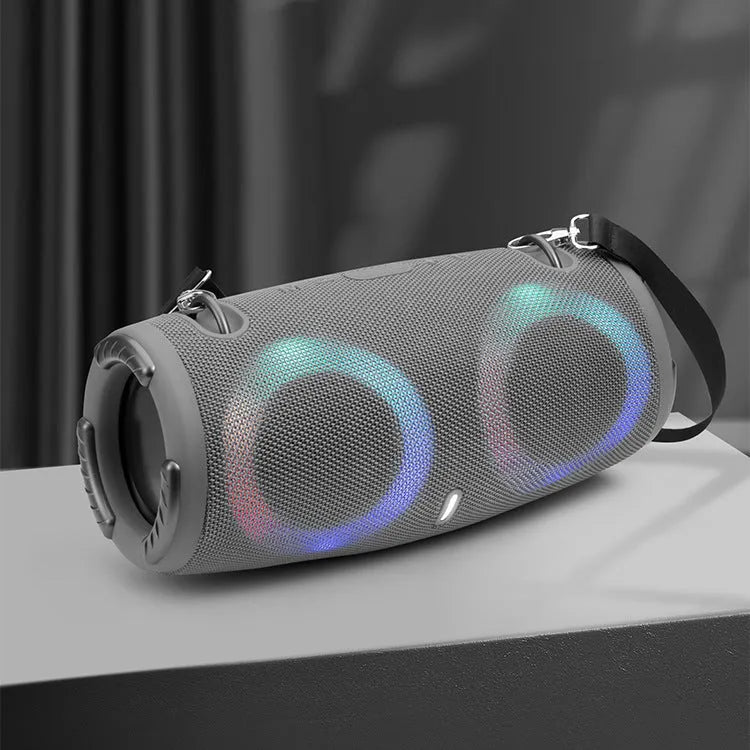 War Drum Three-generation portable Bluetooth speaker with RGB coloured lights in a choice of five colours.