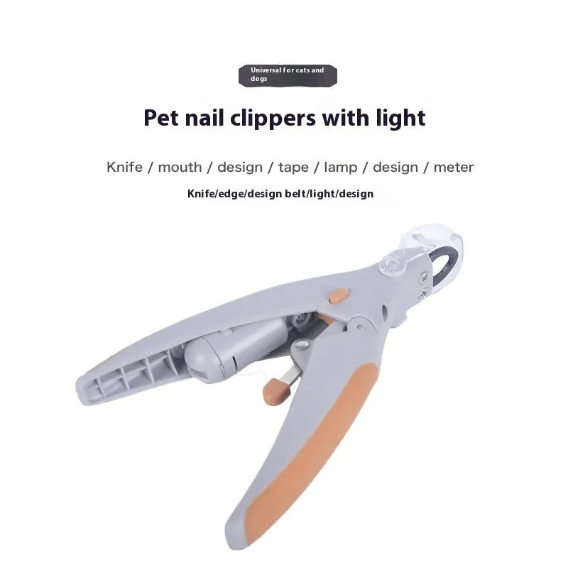 ABS plastic dog nail trimmer with blood line indicator, 14.5cm long with included batteries