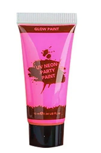 25ml plastic squeeze tube of neon green face paint and body paint with non-toxic gouache formula