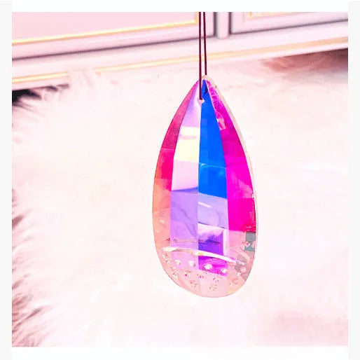 Rainbow electroplated crystal pendant light catcher decoration for Christmas tree