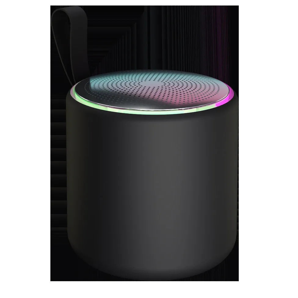 Bluetooth audio mini desktop portable speaker in beige with lithium battery and card insertion slot