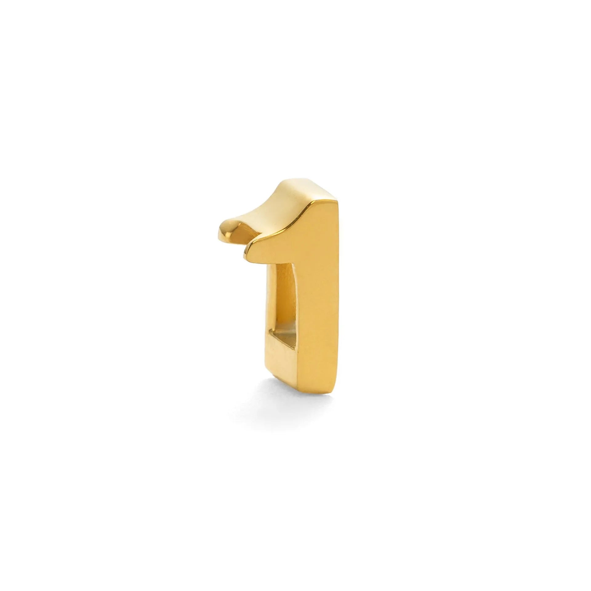 Titanium steel number and letter necklace with gold electroplated finish on grinding chain design