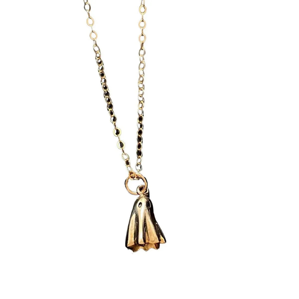 Ghost motif pendant necklace with titanium steel pendant and stainless steel chain options