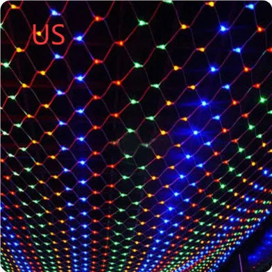 Outdoor fishnet LED string lights 3x2m 192 LEDs IP44 dimmable warm white Christmas decoration