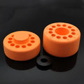 Laboratory process cooling box for gradient freezing with orange metal iron block and blue plastic cover