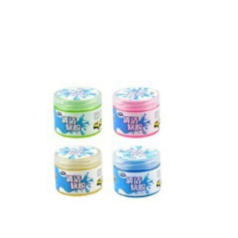 160g boxed blue magic cleaning gel universal cleaning mud on a wooden surface with dust specks
