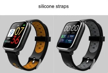 Q58 smart bracelet with 1.3-inch touch screen and silicone strap in gray