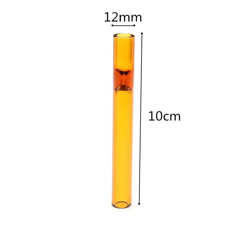 Transparent glass telescopic smoking pipe with straight suction nozzle
