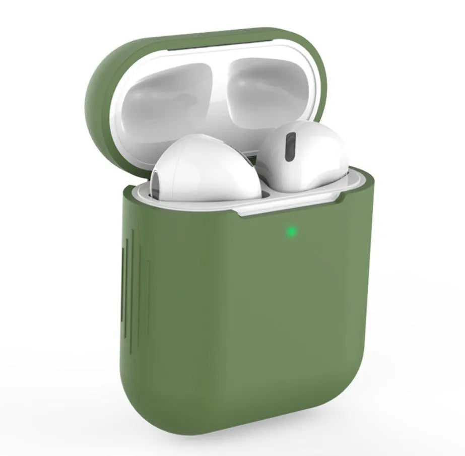 Silicone protective cover for Apple AirPods 2 wireless headphones in multiple colour options