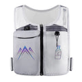Classic black running vest with integrated phone pocket and detachable 500ml water kettle on a manikin.