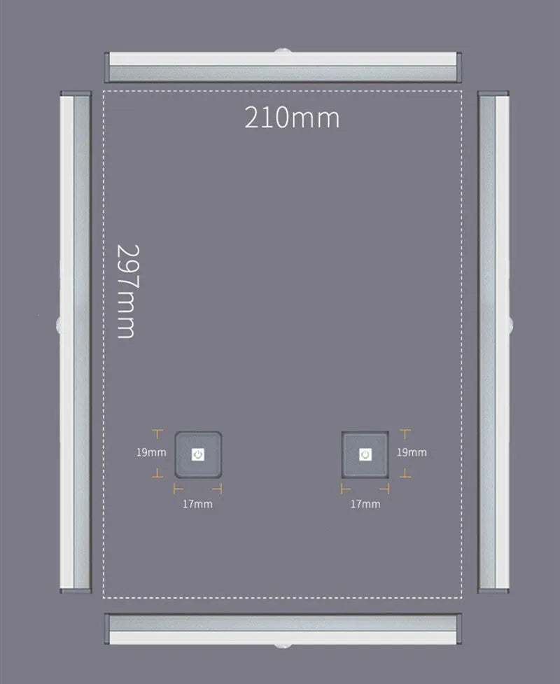 USB rechargeable magnetic LED closet light with motion sensor in aluminium shell.