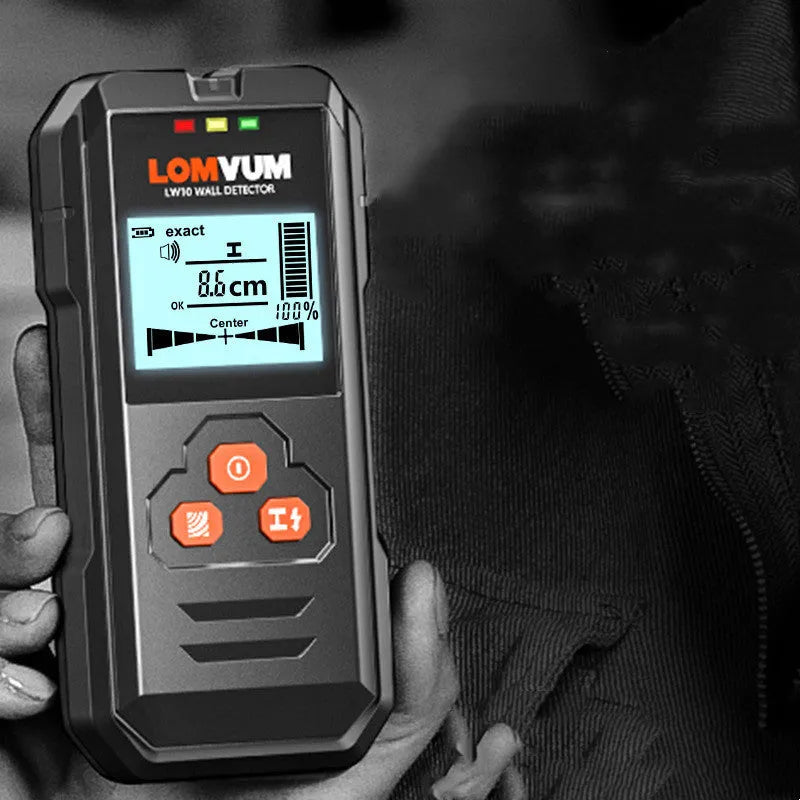 Multifunctional wall detector instrument for locating hidden metals, wires and wooden objects in walls