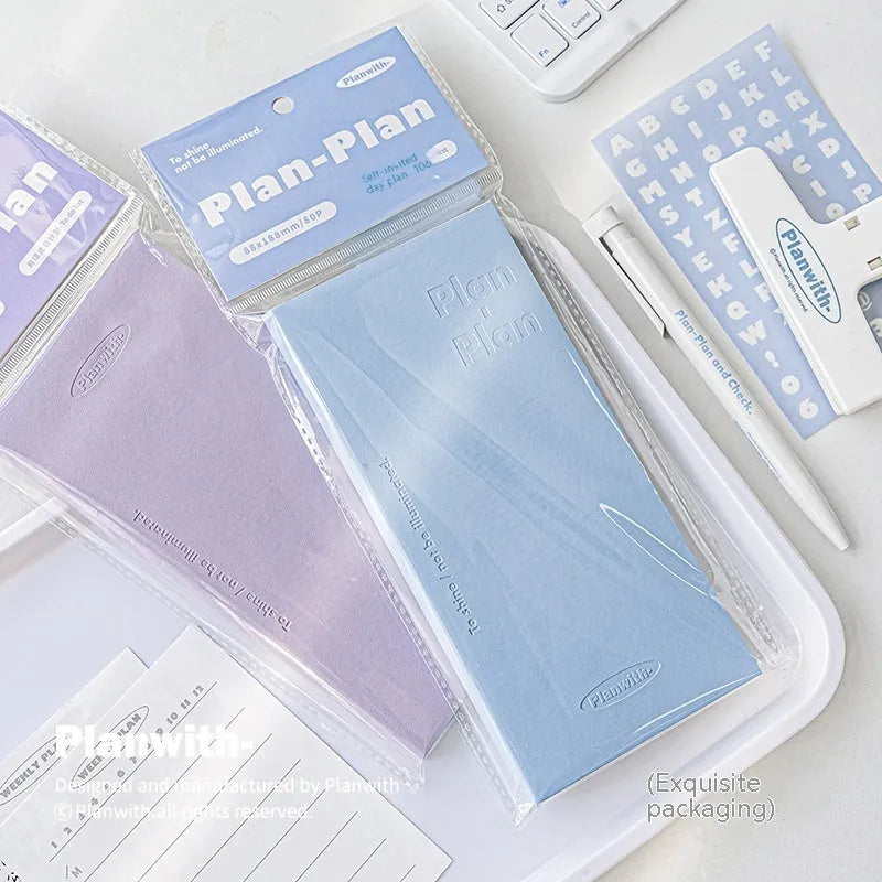 Embossed simple visual daily meter book notebook showing cover colour options.