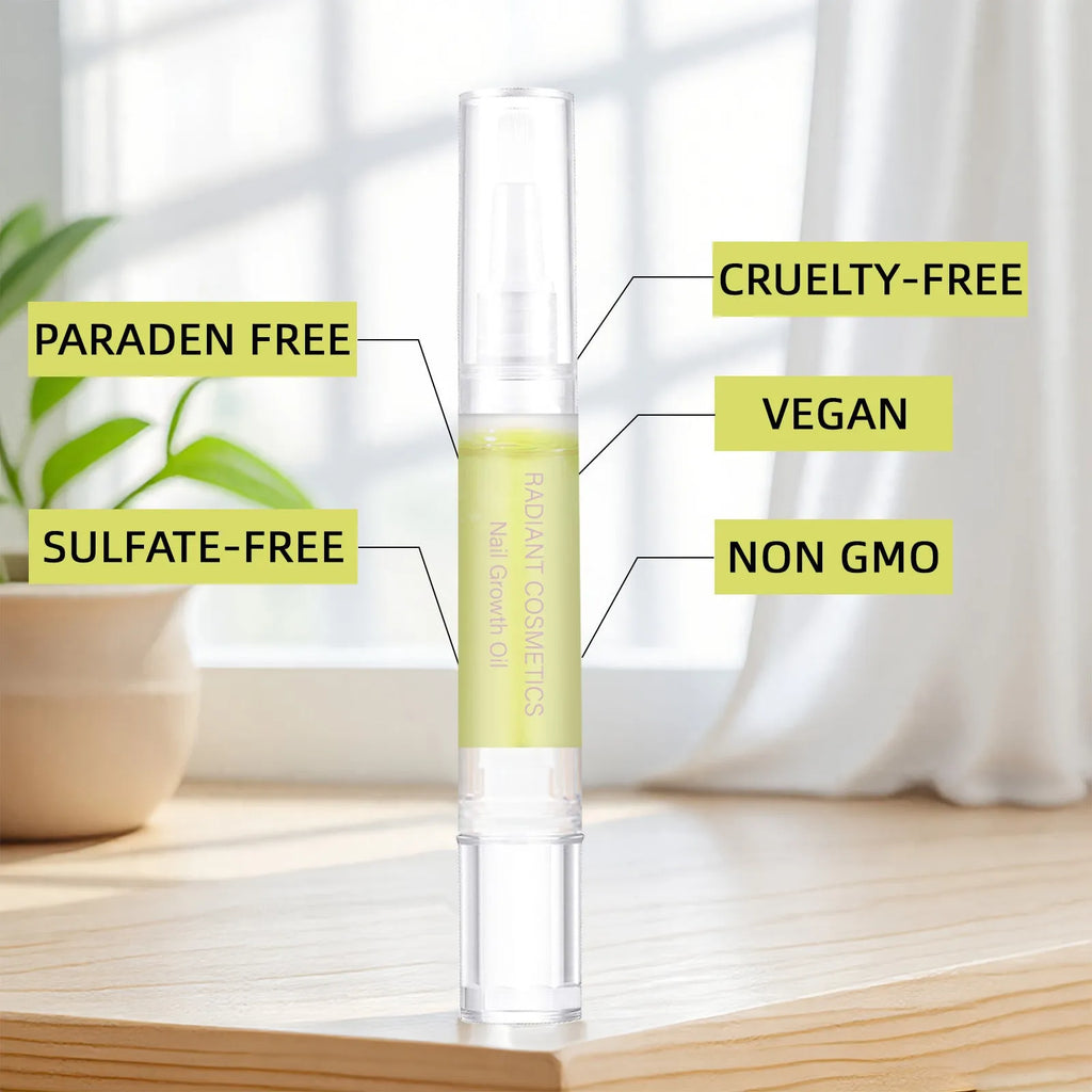 3ml bottle of clear nail growth and moisturising care oil