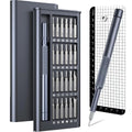 25-in-one magnetic precision screwdriver set with knurled handle and bits.