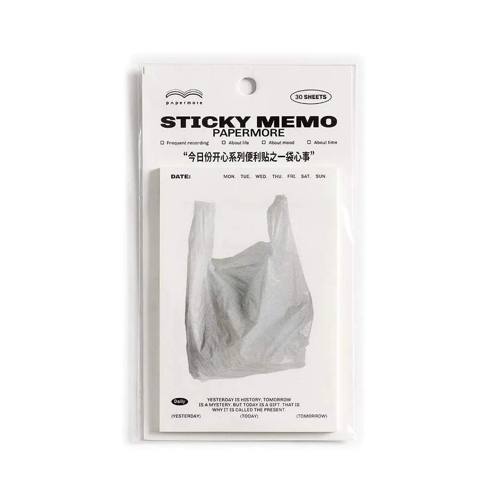 Today's Happy Series non-adhesive message sticky notes pad in one of four colours, 120x80mm.